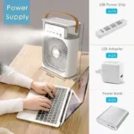 Close-up of the 3-in-1 Portable Air Cooler with LED Light and Humidifier