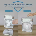 3-in-1 Portable Air Cooler with LED Light and Humidifier with its packaging