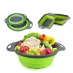 Close-up of the Silicone Folding Drainer Basket Portable Kitchen Strainer Fruit