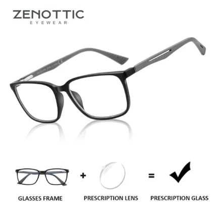 square acetate eyeglasses frame on a neutral background