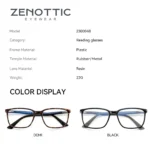 ZENOTTIC Square Prescription Glasses for Men in 001